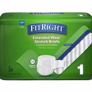 FitRight Extended Wear Stretch Briefs size medium/large 20 pack